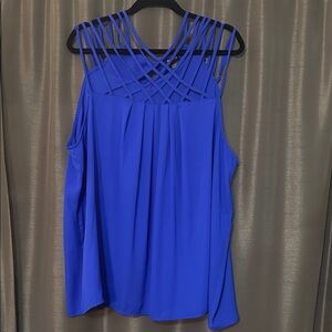 Torrid Royal Blue Crisscross Blouse